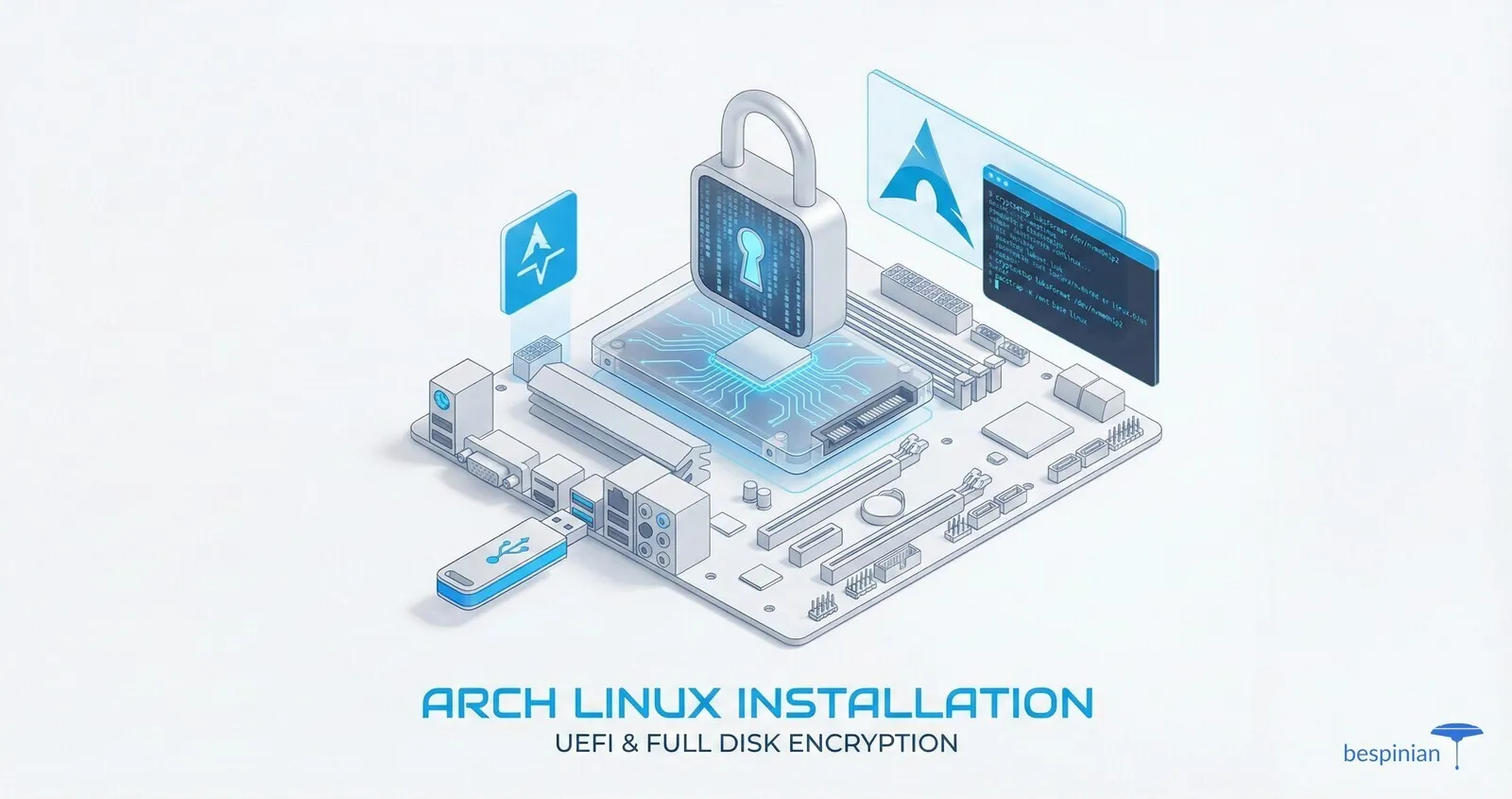 Installing Arch Linux on UEFI with Full Disk Encryption