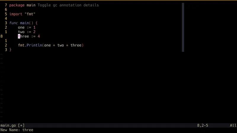 Command-line window LSP rename